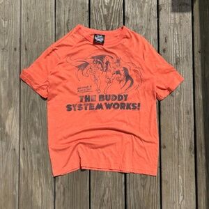 vintage y2k junk food batman & robin the buddy system works tee